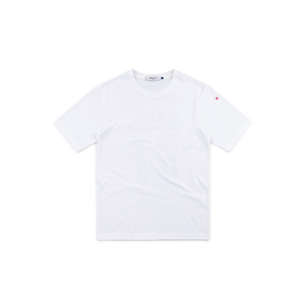 ECOGRAM 에코그램 [모노네이비] No-o23 유니섹스 프린트 티셔츠 화이트 fashion