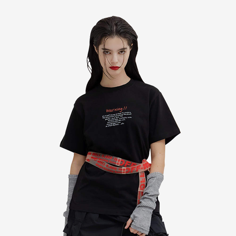 ECOGRAM 에코그램 [뮤니프로젝트] 레터링 프린팅 유니섹스 티셔츠(T-SHIRTS#5) fashion